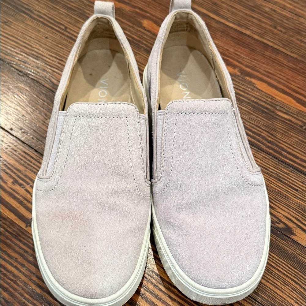 Vionic Kimmie Slip On Sneaker Mist Suede Womens Sz 6.5 Comfort Walking Shoes - Picture 2 of 8